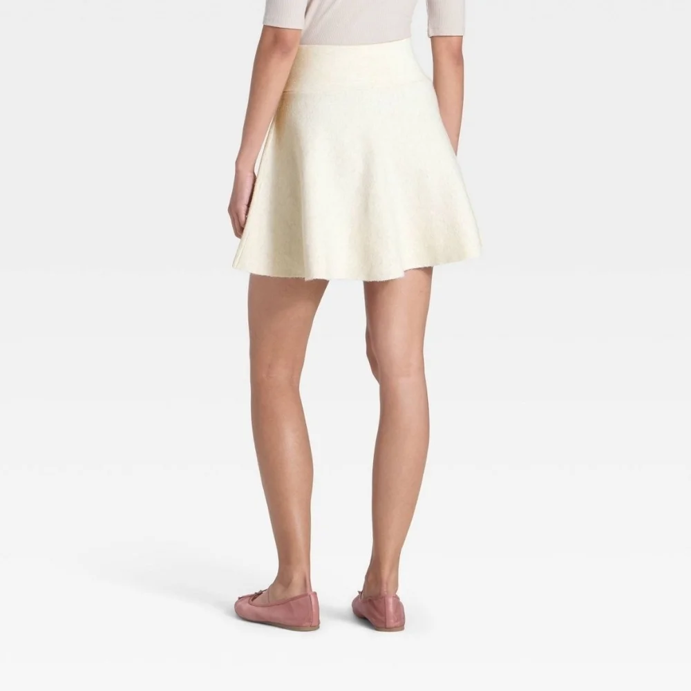 NWT A New Day Skater Sweater Skirt Mini  Oatmeal Color Women Oatmeal Size XL
